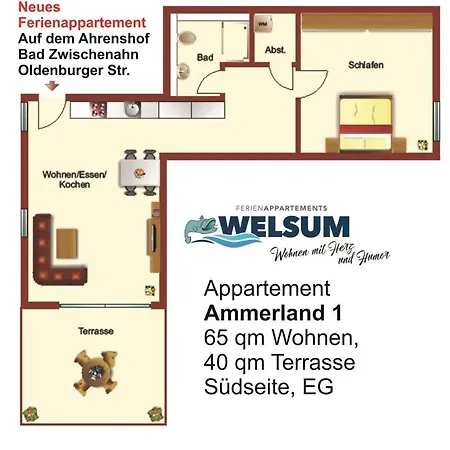 דירה Ammerland 1 באד צווישנהם